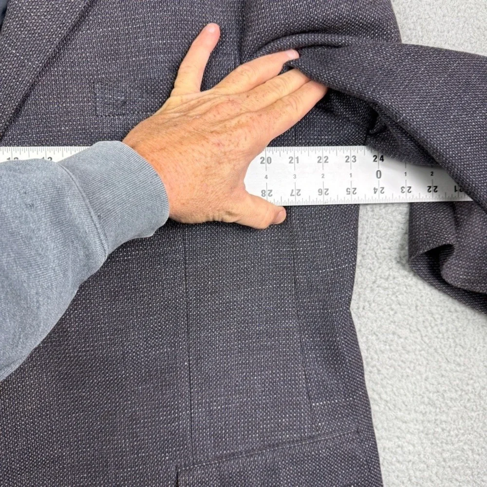 John Varvatos‎ USA Gray Pinstripe Two Button Blazer Jacket Men's